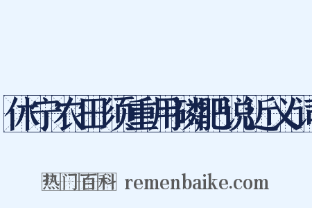 休宁农田须重用磷肥说近义词是什么意思的图片